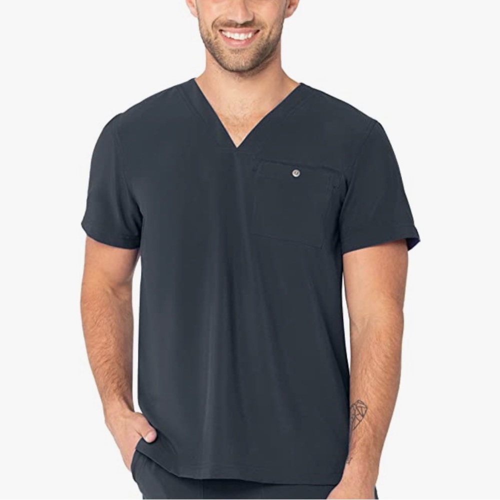 Urbane Performance Tailored Fit Super Stretch 1-Pocket Scrub Top for Men 9154